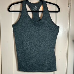 Women’s Nike Dri-Fit Racer Back Tank Size Small Heather Gray‎